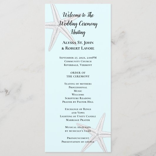 スターフィッ淡い色のグブルー背の高いビーチ式プログラム プログラム (正面)