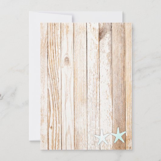 スターフィッ素朴クターコイズブライダルシャワー招待 招待状 (裏面)