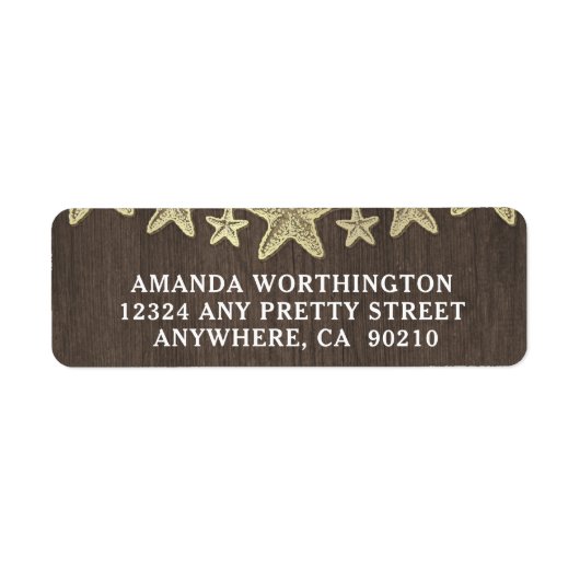 スターフィッ素朴クビーチウッド結婚ズ住所 シール (正面)