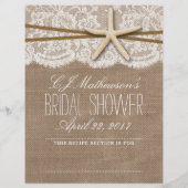 スターフィッ素朴クビーチブライダルシャワーレシピ分周器 (正面)