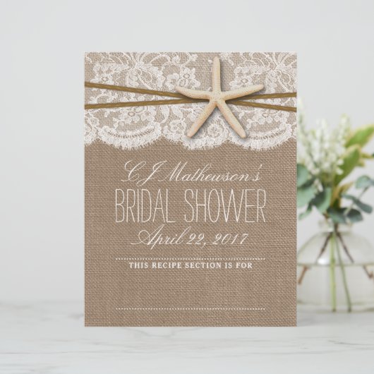 スターフィッ素朴クビーチブライダルシャワーレシピ分周器 (スタンド正面)