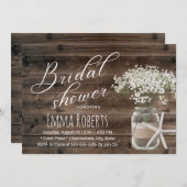 スターフィッ素朴クフローラジャービーチブライダルシャワー 招待状 (正面/裏面)