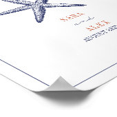 スターフィッ素朴グレッド&ブルービーチ結婚式へようこそ ポスター (角)