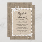 スターフィッ素朴シュバーラップ&レースブライダルシャワー 招待状 (正面/裏面)