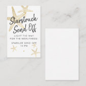 スターフィッ結婚シュのスパークラーがラベルを送り出す 名刺 (正面/裏面)