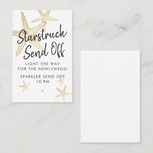 スターフィッ結婚シュのスパークラーがラベルを送り出す 名刺 (正面/裏面)