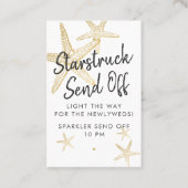 スターフィッ結婚シュのスパークラーがラベルを送り出す 名刺 (正面)