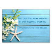 スターフィッ結婚シュの宿泊カードオーキッド テーブルナンバー (裏面)