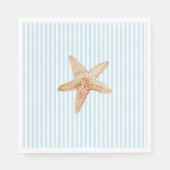 スターフィッ絵を描ズブルーストライプ海ビーチパーティー スタンダードランチョンナプキン (正面)