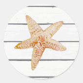 スターフィッ絵画ズシープラップビーチパーティーシール ラウンドシール (正面)