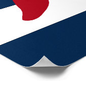 スターフィッ航海のクプリントレッド、ネイビーとホワイト ポスター (角)