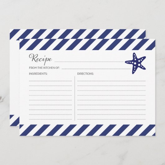 スターフィッ航海のクレシピカード (正面/裏面)