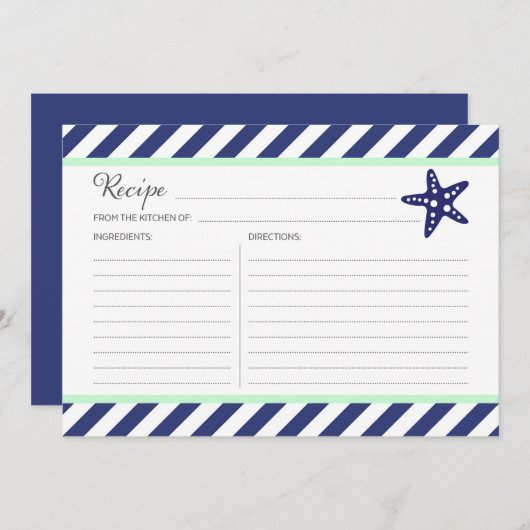 スターフィッ航海のクレシピカード (正面/裏面)