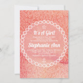 スターフィッ航海のク赤ちゃん女の子ベビーシャワー招待状 招待状 (正面)