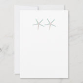 スターフィッ航海のググレーティール(緑がかった色)ホワイトエレガントな結婚式 招待状 (裏面)