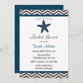 スターフィッ航海のグシェブロンブライダルシャワー招待 招待状 (正面/裏面)