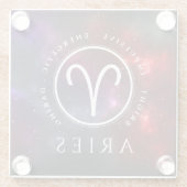 スターフィールドアリーズラムウェスタン〔占星術の〕十二宮図 ガラスコースター (裏面)