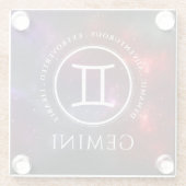 スターフィールドジェミニツインズウェスタン〔占星術の〕十二宮図 ガラスコースター (裏面)