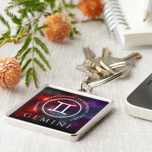 スターフィールドジェミニツインズウエスタン〔占星術の〕十二宮図 キーホルダー (側面)