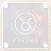 スターフィールドタウラスブルウェスタン〔占星術の〕十二宮図 ガラスコースター (裏面)