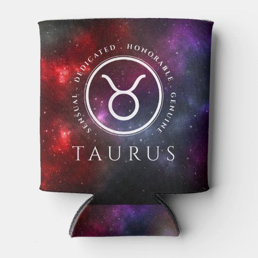 スターフィールドタウラスブルウェスタン〔占星術の〕十二宮図 缶クーラー (正面)