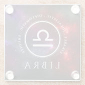 スターフィールドリブラウはかりで測スタン〔占星術の〕十二宮図 ガラスコースター (裏面)