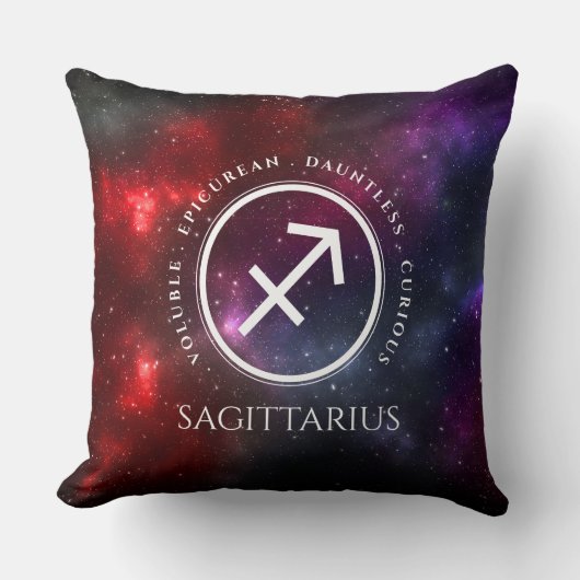 スターフィールド射手座アーチャーウェスタン〔占星術の〕十二宮図 クッション (正面)