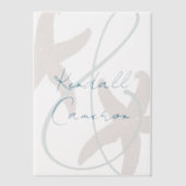 スターフィ結婚ッシュの新郎新婦の名前 ベラム紙招待状 (正面)