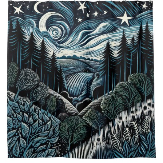 スターフォール シャワーカーテン (正面)