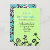 スターフラワーズバルミツワー披露宴パーティーカード 招待状 (正面/裏面)