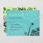 スターフラワーズバルミツワー招待状返信カード 招待状 (正面/裏面)