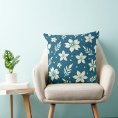 スターフラワー離れとティール（緑がかった色） クッション (椅子)