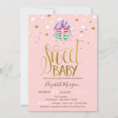 スターフランスのマカロンベビーシャワー 招待状 (正面)