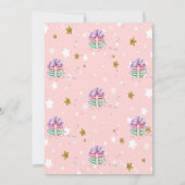 スターフランスのマカロンベビーシャワー 招待状 (裏面)