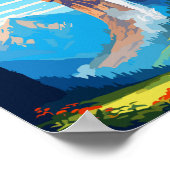 スターブバッハ秋ヴィンテージ旅行イラストレーション ポスター (角)