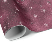 スターブライダルマルサラグリッターブルガンディグラム ラッピングペーパー (ロールコーナー)
