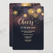 スターブライトニューイヤーパーティの招待状 招待状 (正面/裏面)