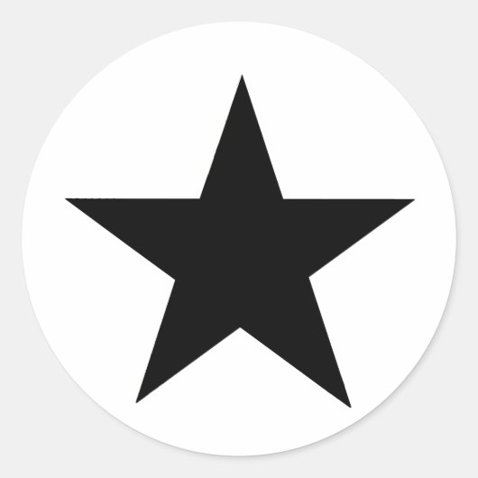 スターブラックjGibneyザ・ミュージアムZazzleギフト ラウンドシール (正面)