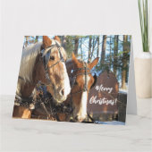 スターブリッジ・ビレッジのクリスマスカード:冬の馬 カード (正面)
