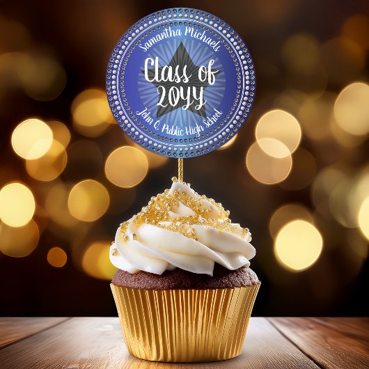 スターブルークラス年卒業ステッカーシール ラウンドシール