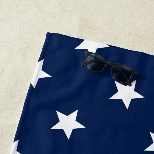 スターブルーパターン（の模様が）ある ビーチタオル (インサイチュ)