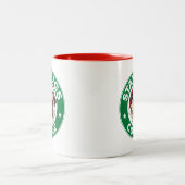 スタープグコーヒークリスマスパグ ツートーンマグカップ (中央)