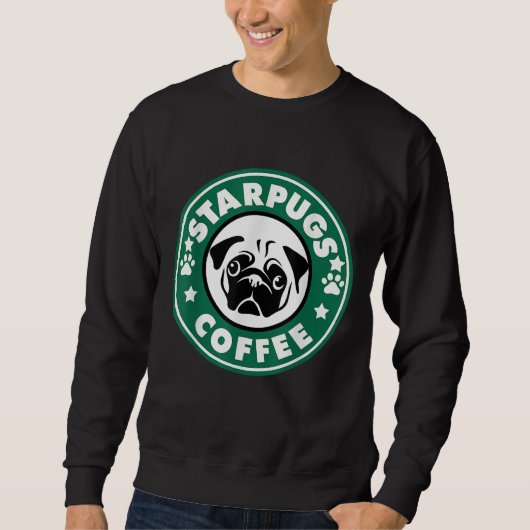 スタープコーヒードッグ犬の恋人のギフト スウェットシャツ (正面)