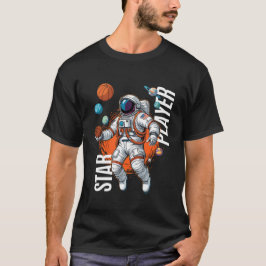スタープレーヤー – 宇宙バスケットボール Tシャツ