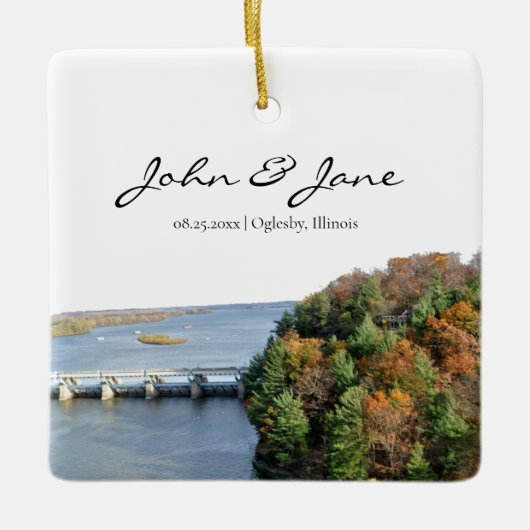 スターベッドロックイリノイ州パークセラミックオーナメント セラミックオーナメント (正面)