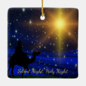 スターベツレヘム静かナイト神聖なナイトクリスマス セラミックオーナメント (裏面)