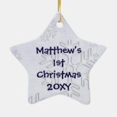 スターベビー初めてのクリスマスフォトオーナメント セラミックオーナメント (裏面)