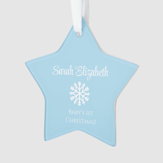 スターベビー第1回クリスマスオーナメント |任意の色！ オーナメント (正面)