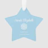 スターベビー第1回クリスマスオーナメント |任意の色！ オーナメント (正面)