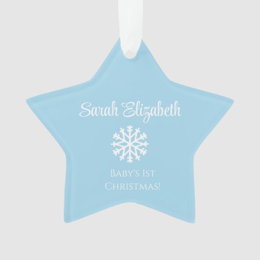スターベビー第1回クリスマスオーナメント |任意の色！ オーナメント (正面)